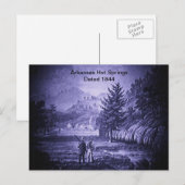 Carte Postale Arkansas Hot Springs Vintage 1844 (Devant / Derrière)