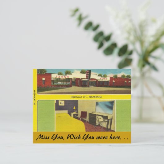 Carte Postale Arkansas, John's Town Motel (Debout devant)
