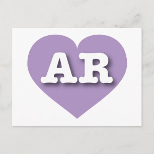Carte Postale Arkansas Lavender Heart - I love AR