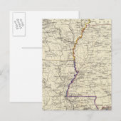 Carte Postale Arkansas, Louisiane et Mississippi (Devant / Derrière)