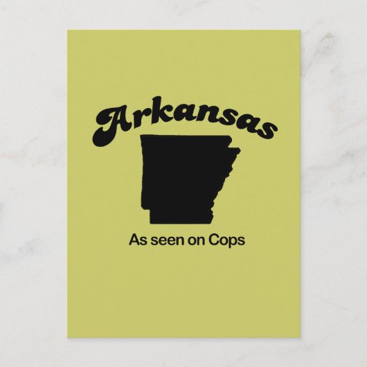 Carte Postale Arkansas Motto - Comme vu par les flics (Devant)