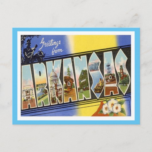 Carte Postale Arkansas Salutations Des États-Unis (Devant)
