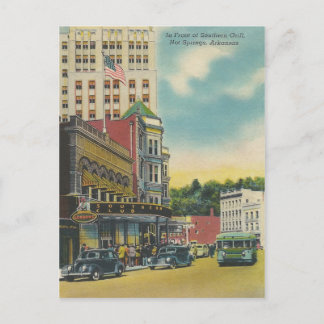 Carte Postale Arkansas, sources chaudes vintages
