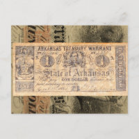 Arkansas Trésorerie Guerre civile argent antique