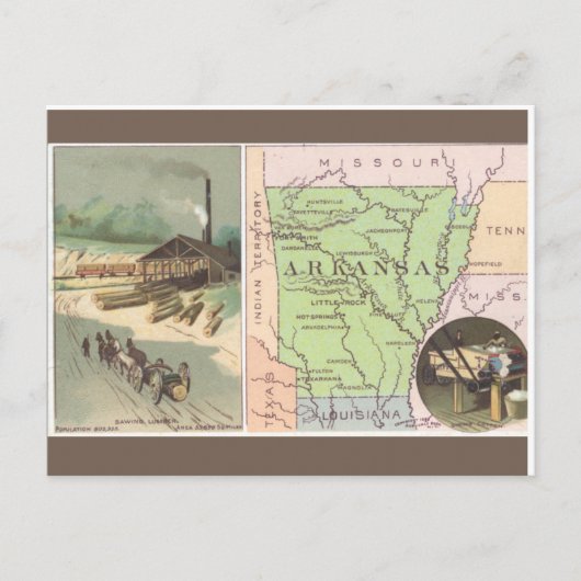 Carte Postale Arkansas vintage (Devant)