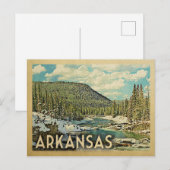Carte Postale Arkansas Vintage voyage Snowy Winter Nature (Devant / Derrière)