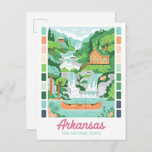 Carte Postale Arkansas Voyage d'été d'état naturel (Devant / Derrière)
