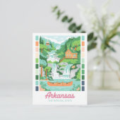 Carte Postale Arkansas Voyage d'été d'état naturel (Debout devant)