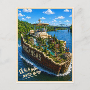 Carte Postale Arkansas Wish You Were Here Série des États