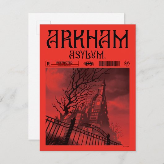 Carte Postale Arkham Asylum : Restreint (Devant / Derrière)