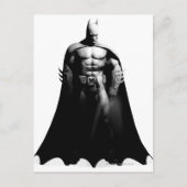 Carte Postale Arkham | Pose large noir et blanc Batman (Devant)