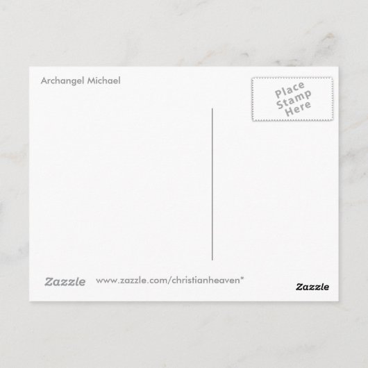 Carte Postale Arkhangel Michael (Dos)