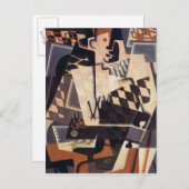 Carte Postale Arlequin avec guitare, 1917 (Devant / Derrière)