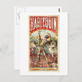 Carte Postale Arlequin - en détresse (Devant / Derrière)