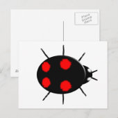 Carte postale Arlequin Ladybird (Devant / Derrière)