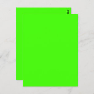 Carte Postale Arlequin Neon Vert Couleur Solide