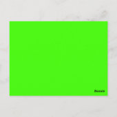 Carte Postale Arlequin Neon Vert Couleur Solide (Dos)