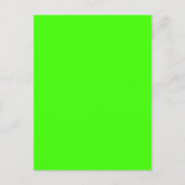 Carte Postale Arlequin Neon Vert Couleur Solide (Devant)