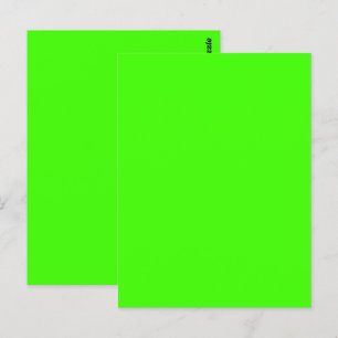 Carte Postale Arlequin Vert Néon Uni