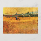 Carte Postale Arles : Vue des champs de blé par Vincent van Gogh (Devant)