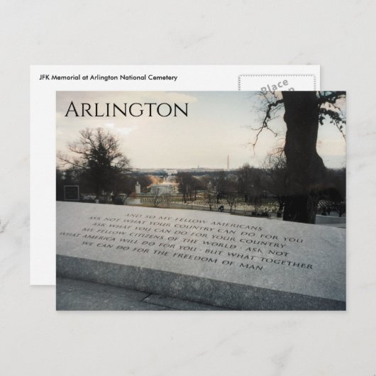 Carte Postale arlington jfk (Devant / Derrière)
