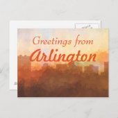 Carte Postale ARLINGTON, TEXAS SKYLINE - Dans les nuages (Devant / Derrière)