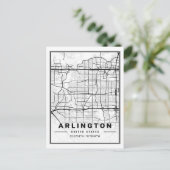 Carte Postale Arlington Texas USA Travel City Map Poster (Debout devant)