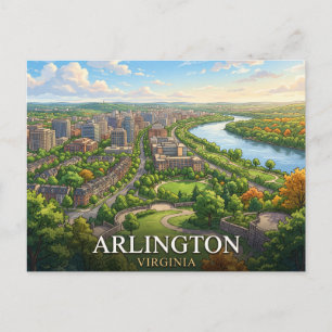 Carte Postale Arlington Virginie Voyage Paysage urbain pittore