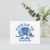 Carte Postale Armadillo Blue-Texas est Cool (Debout devant)