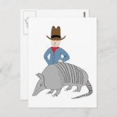 Carte Postale Armadillo Cowboy (Devant / Derrière)