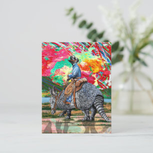 Carte Postale Armadillo Cowboy