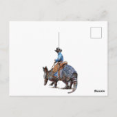 Carte Postale Armadillo Cowboy (Dos)