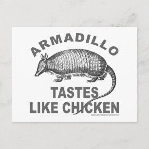 CARTE POSTALE ARMADILLO GOÛTE COMME DU POULET