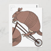 Carte Postale Armadillo Vélo D'Équitation Avec Roue Armadillo (Devant / Derrière)