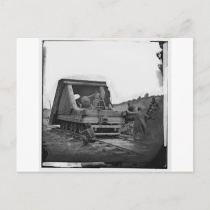 Carte Postale Arme à feu ferroviaire, guerre civile, Circa 1864