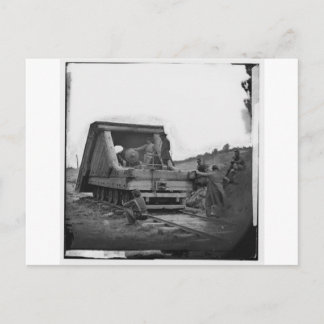 Carte Postale Arme à feu ferroviaire, guerre civile, Circa 1864