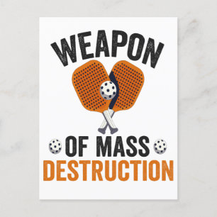 Carte Postale Arme de destruction massive Funny Pickleball Sport