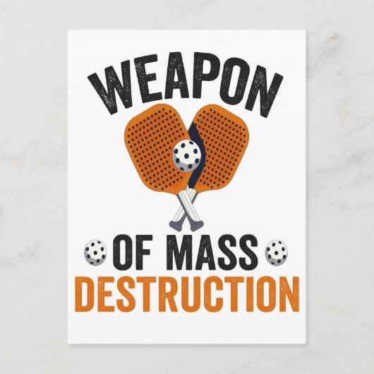 Carte Postale Arme de destruction massive Funny Pickleball Sport (Devant)