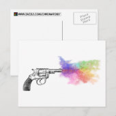 Carte Postale arme de l'amour : arc-en-ciel : (Devant / Derrière)
