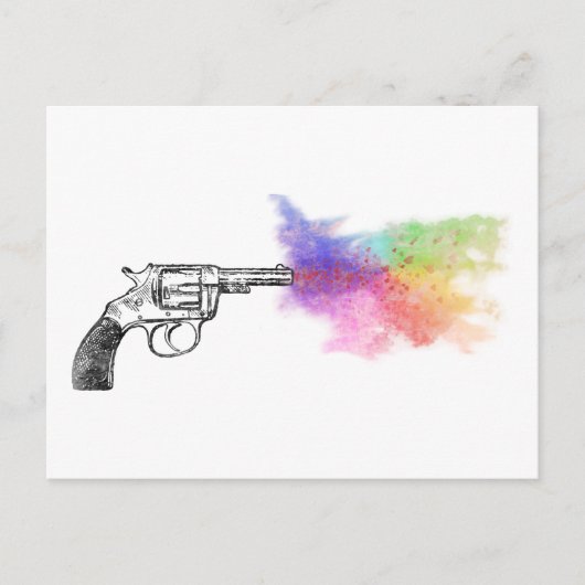 Carte Postale arme de l'amour : arc-en-ciel : (Devant)