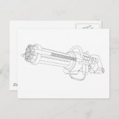 Carte Postale Arme de rotation Steampunk (Devant / Derrière)