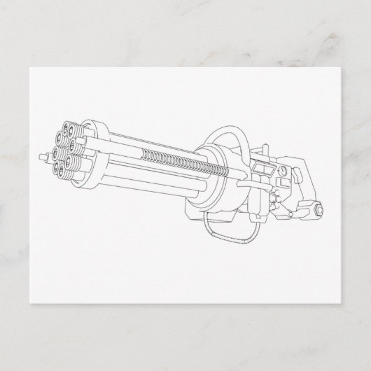 Carte Postale Arme de rotation Steampunk (Devant)