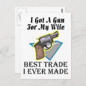 Carte Postale Arme pour femme (Devant / Derrière)