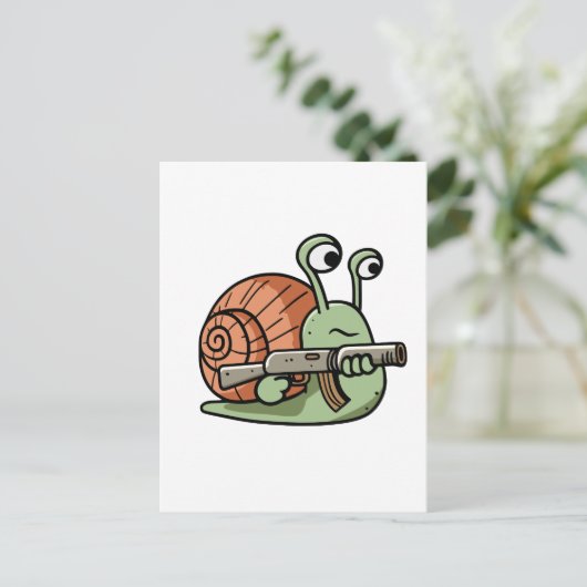 Carte Postale Armed Snail (Debout devant)