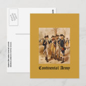 Carte Postale Armée continentale (Devant / Derrière)