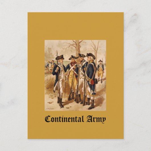 Carte Postale Armée continentale (Devant)