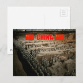 Carte Postale Armée de Terre Cuite Chine - Photo Pro (Devant / Derrière)