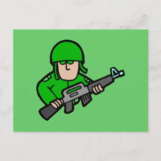 Carte Postale Armée de terre Soldat Camo Green Designer Art