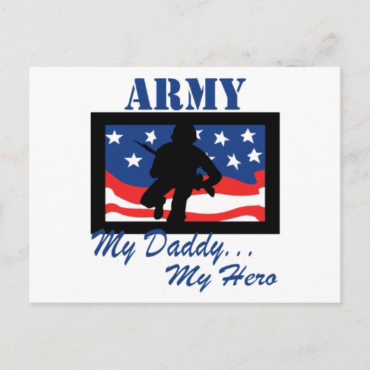 Carte Postale Armée Mon papa Mon héros (Devant)