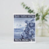 Carte Postale Armée polonaise 2ème guerre mondiale à Narvik, Nor (Debout devant)